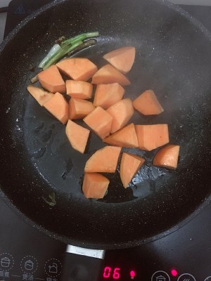 The practice measure that # hand one's remaining days puts boiling water of ground rice of arrange # yam 4