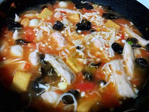 The practice measure of soup of a round mass of food of stay of proceedings of tomato acupuncture needle 8
