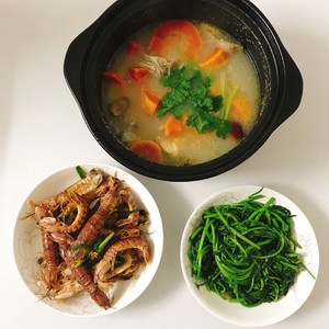 The practice measure of soup of papaya fish head 9