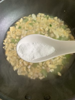 Delicious the practice measure to soup of crying towel gourd egg 7