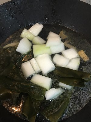 The practice measure of soup of kelp wax gourd 5