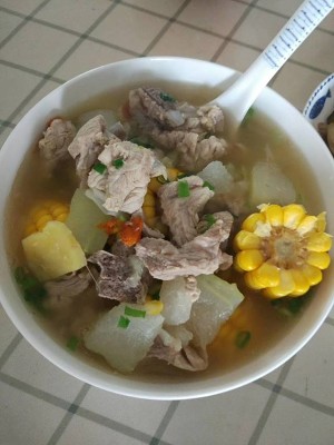 Delicate the practice measure of the soup of chop of wax gourd corn of faint scent 14