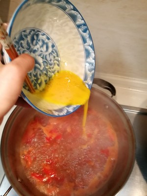 The practice measure of tomato egg soup 4
