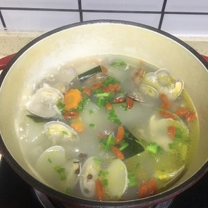 The practice measure of soup of wax gourd beautiful clam 11