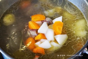Autumn dry, drink oxtail soup of a bowl of turnip embellish the practice measure of one embellish ~ 10