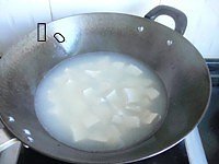 The practice measure of soup of spinach bean curd 5