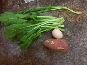 The practice measure that # hand one's remaining days puts boiling water of ground rice of arrange # yam 1
