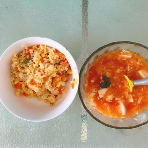 The practice measure of soup of tomato bean curd 12