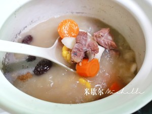 Corn carrot pig bone soup- - be good at the practice measure with lienal wet dispel 7