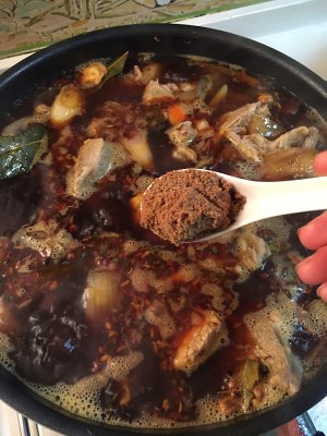 The practice measure that hall Mom teachs you to do chaffy dish of scorpion of red soup sheep 23