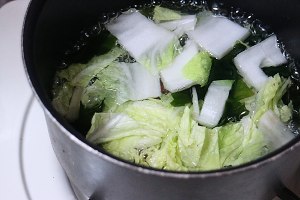 The practice measure of soup of Ceng of taste of food of Chinese cabbage connected through one's relatives 4