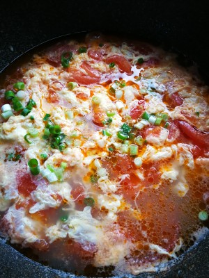 Tomato egg soup (dish of super and simple quick worker) practice measure 7