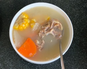 Qing Dynasty is sweet the practice measure that suckles white corn chop soup 4