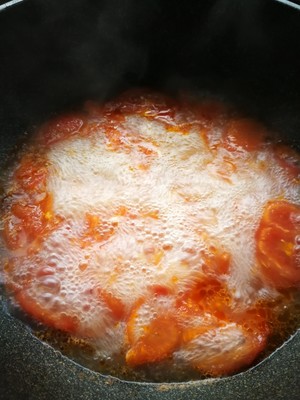 Tomato egg soup (dish of super and simple quick worker) practice measure 5