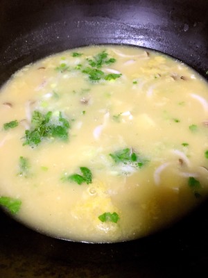 The practice measure of a thick soup of bean curd of bright shrimp of soup of gold of crab flavour stay of proceedings 11