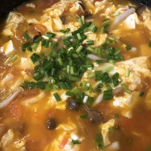 豆腐0のトマト豆腐8のスープのおいしい実習基準を超えています