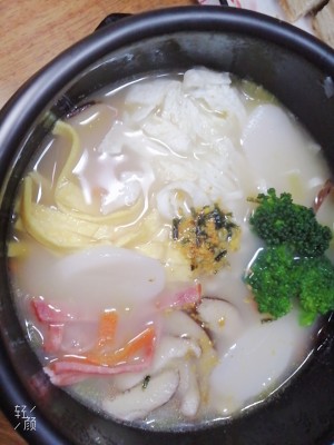 Han type New Year cake piece soup ~~ is delicious and inapproachable, soft glutinous food is much, delicate have nutrition, not the practice step that anxious child does not take course 1