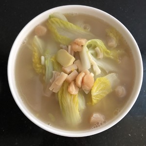 Quick worker preciouses jade column stew Chinese cabbage the practice measure of soup 3