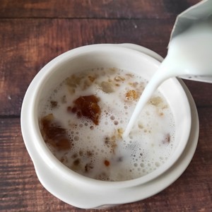 The practice measure of glue of the milk peach that stew 3