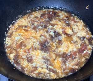 The practice measure of beautiful soup of egg of laver of tomato dried small shrimps 10