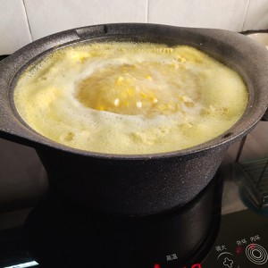 The practice measure of a thick soup of corn of the daily life of a family 5