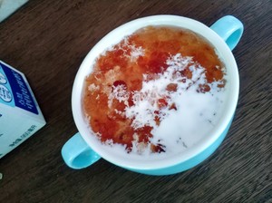 桃の角のご飯の雪のツバメの美の濃厚スープ グルーブラック9 