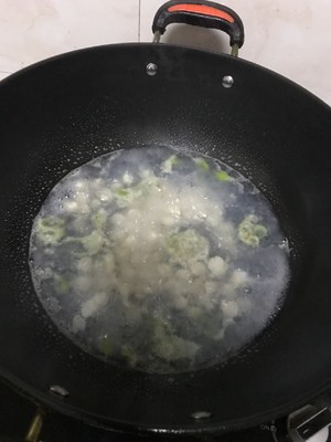 The practice measure of soup of egg of scallop column leek 3