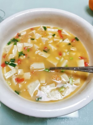 The practice measure with too delicious soup of this bean curd 5