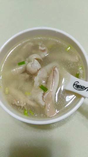 Chicken broth of abdomen of soup of abdomen of pig of the yam that raise a stomach, pig (the abdomen that contain a pig cleans a method) practice measure 16