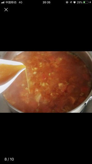 The practice measure of tomato egg soup 8