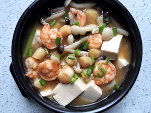 Precious jade the practice measure of soup of mushroom of column prawn bacterium 11