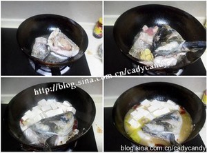 The practice measure of soup of piscine head bean curd 4