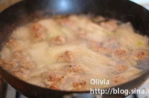 The practice measure of soup of wax gourd a round mass of food 7