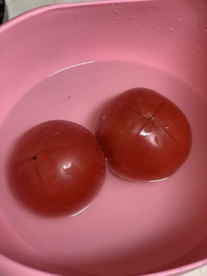 The practice measure of beautiful soup of egg of laver of tomato dried small shrimps 1