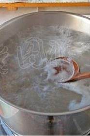 The practice measure of chop of boiled in clear soup 6