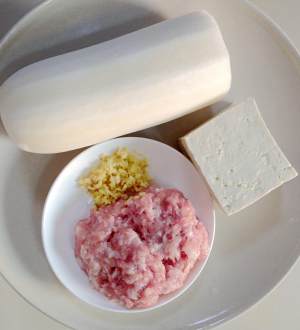 The practice measure of soup of dumpling of white turnip bean curd 1