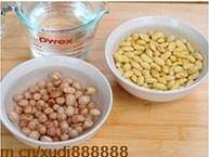 The practice measure of soup of foot of pig of soya bean earthnut 1