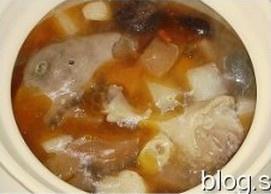 The practice measure of soup of acerbity turnip old duck 8