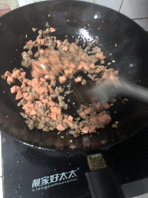 The practice measure of a thick soup of ground meat bean curd 5