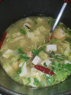 The practice measure of soup of bean curd of 3 article fish 4