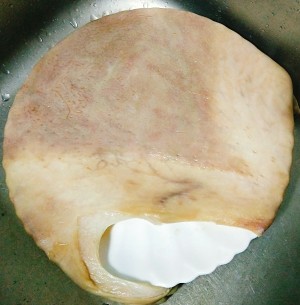 Chicken broth of abdomen of soup of abdomen of pig of the yam that raise a stomach, pig (the abdomen that contain a pig cleans a method) practice measure 4