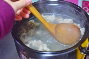 Qiu Dongzi fills - the practice measure of soup of white turnip sirlon 5