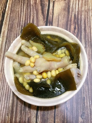 Ungual soup of chicken of kelp soya bean - the practice measure of full collagen 7