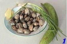The practice measure of soup of towel gourd beautiful clam 1