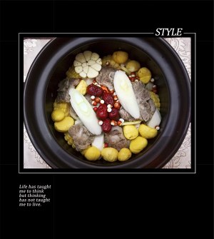 The practice measure of soup of Chinese chestnut of bone of Xian Tian oxtail 2
