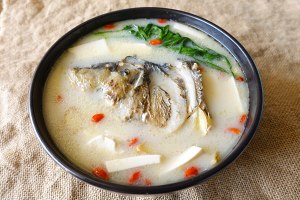 The practice measure of soup of piscine head bean curd 26