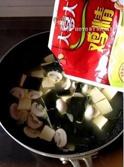 The practice measure of soup of kelp bean curd 7