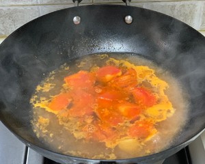 The practice measure of beautiful soup of egg of laver of tomato dried small shrimps 7