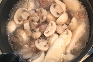 The practice measure of soup of hotpot of white mushroom yam 7