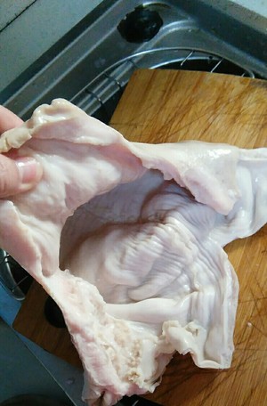 Chicken broth of abdomen of soup of abdomen of pig of the yam that raise a stomach, pig (the abdomen that contain a pig cleans a method) practice measure 8